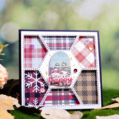 Inlovearts Album Square Background Board Cutting Dies