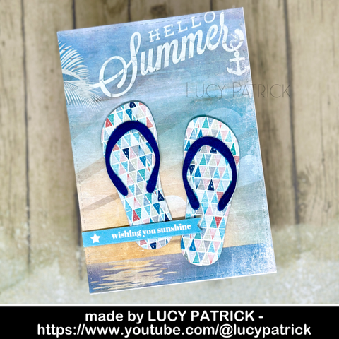 Inlovearts Beach Flip Flops Cutting Dies