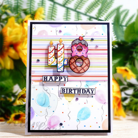 Inlovearts Birthday Theme Number Cutting Dies