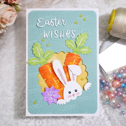 Inlovearts Bunny and Carrot with Word Cutting Dies