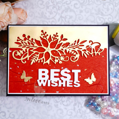 Inlovearts Christmas Flower Border Cutting Dies
