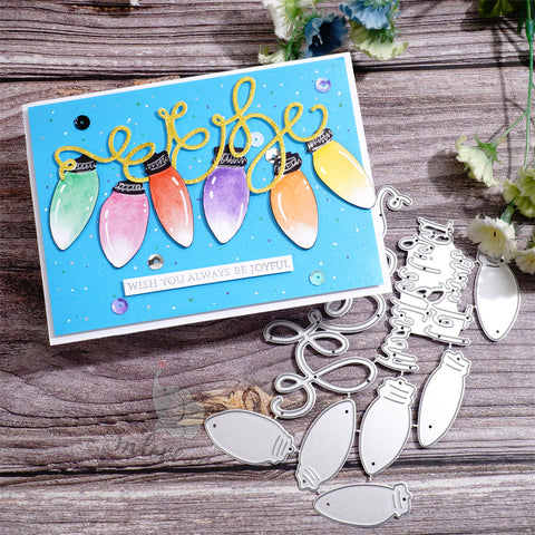Inlovearts Colored Lights Border Cutting Dies