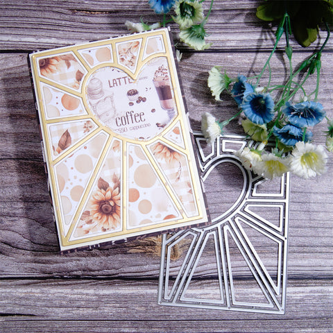 Inlovearts Combination of Heart and Lines Background Cutting Dies