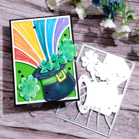 Inlovearts "Four-leaf clover, Hat, Rainbow" Background Board Cutting Dies