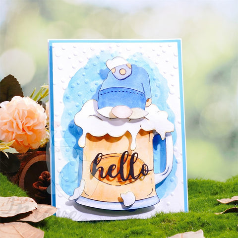 Inlovearts Gnome in Beer Bottle Cutting Dies