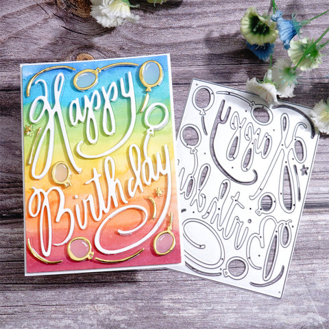 Inlovearts Happy Birthday Word Background Board Cutting Dies