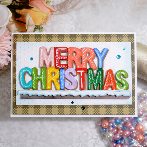 Inlovearts "MERRY CHRISTMAS" and Snowy Border Cutting Dies