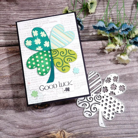Inlovearts Patterned Four Leaf Clover Cutting Dies