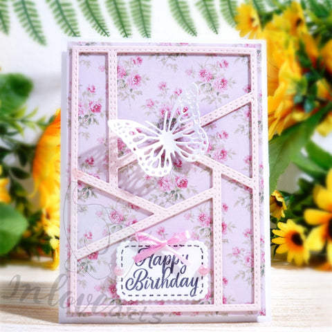 Inlovearts Rotating Geometric Pattern Background Board Cutting Dies