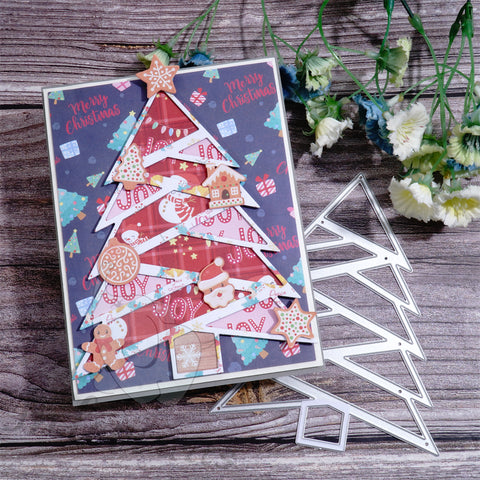 Inlovearts Separated Christmas Tree Cutting Dies