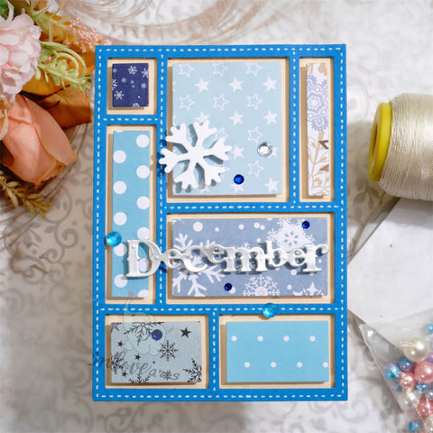 Inlovearts Separated Rectangular Grid Backgound Board Cutting Dies