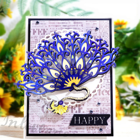 Inlovearts The Fancy Fan Cutting Dies