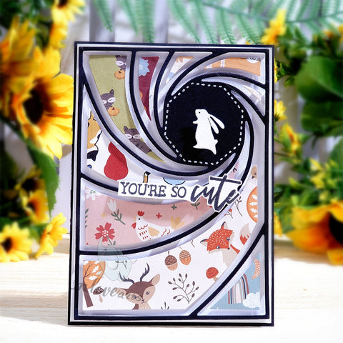 Inlovearts Vortex Rotating Background Board Cutting Dies