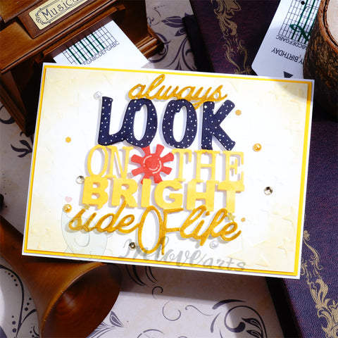 Inlovearts "always LOOK BRIGHT side OF life" Cutting Dies