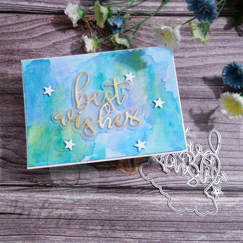 Inlovearts "best wishes" Cutting Dies
