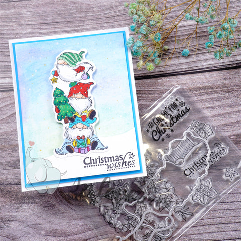 Inloveartshop Gnome Christmas Theme Dies with Stamps Set