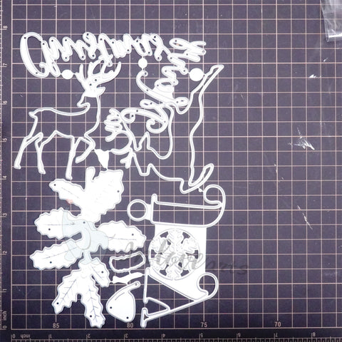 Inlovearts "joy" Word and Reindeer Cutting Dies