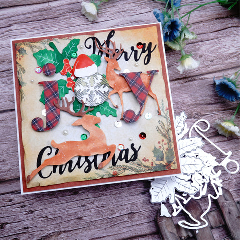 Inlovearts "joy" Word and Reindeer Cutting Dies