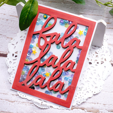 Inlovearts "la la la" Word Background Board Cutting Dies