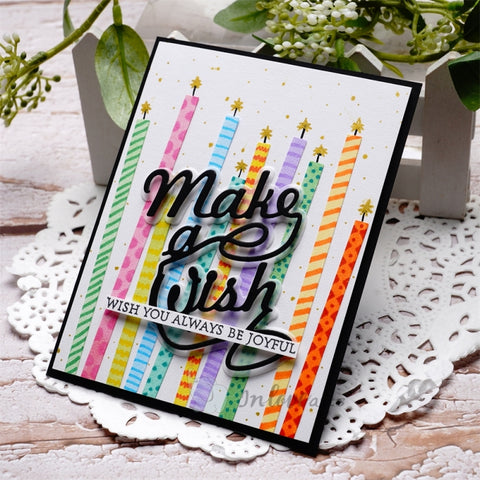Inlovearts "make a wish" Word Cutting Dies