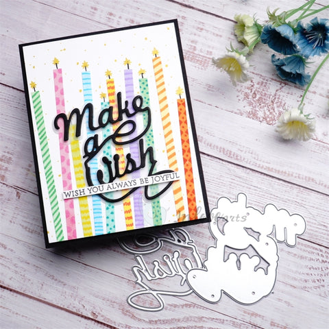 Inlovearts "make a wish" Word Cutting Dies