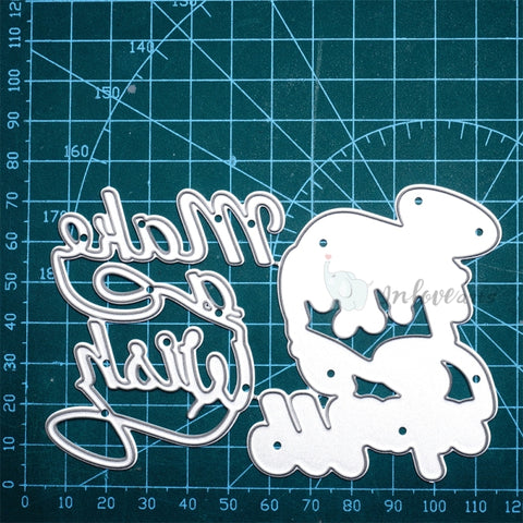 Inlovearts "make a wish" Word Cutting Dies