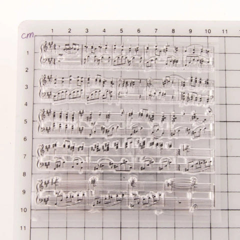 Inlovearts Music Note Sheet Clear Stamps