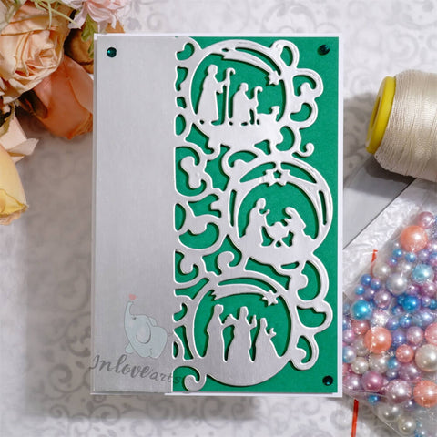 Inlovearts Praying Lace Border Cutting Dies