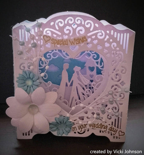 Romantic Wedding Album Frame Dies