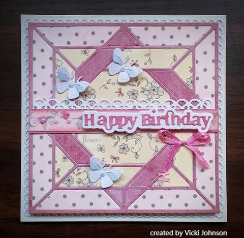 Inlovearts Interlaced Square Background Board Cutting Dies