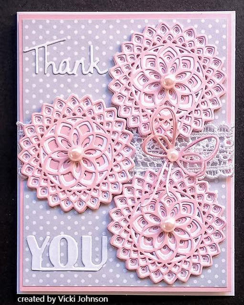Inlovearts Multi-layered Wavy Cute Flower Dies