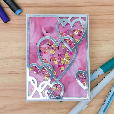 Inlovearts Heart Background Board Cutting Dies