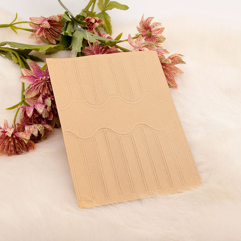 Inlovearts Symmetrical Striped Pattern Plastic Embossing Folder