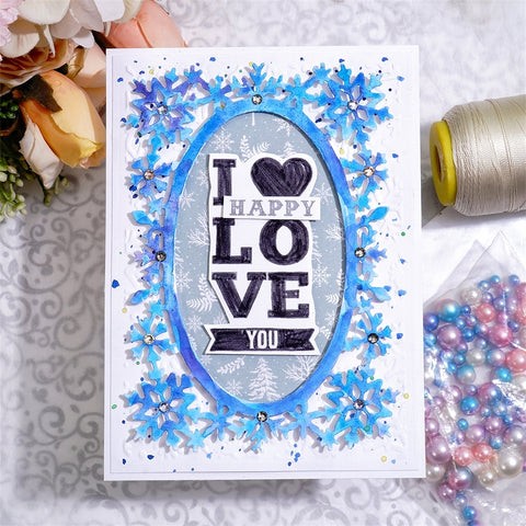 Inlovearts Snow Mirror Cutting Dies