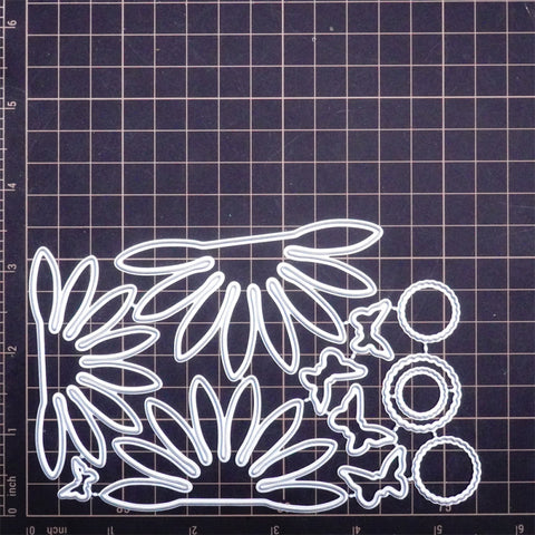 Inlovearts Sunflower and Butterflies Cutting Dies