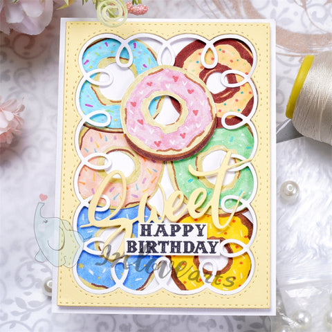 Inlovearts Wavy Line Frame Cutting Dies