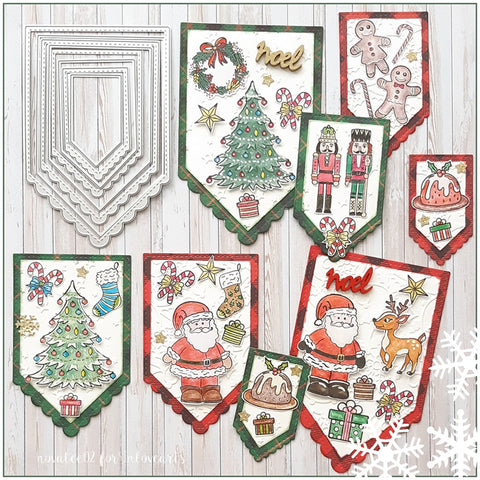 Inlovearts Stackable Tag Metal Cutting Dies