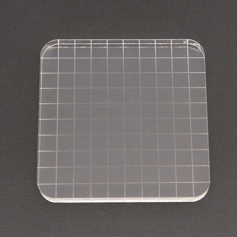 Crystal Acrylic Handle Square Acrylic Board With Rounded Corners And Lines