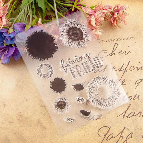 Inloveartshop Flower Theme Multiple Sunflower Dies with Stamps Set