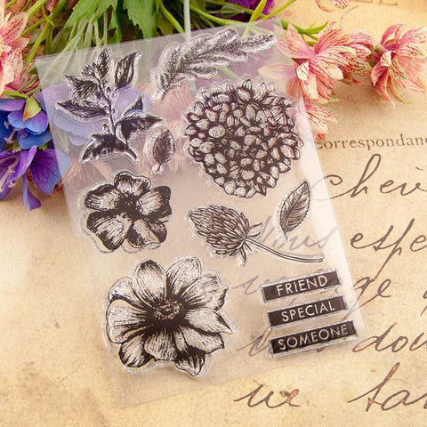 Inloveartshop Flower Series Dies with Stamps Set