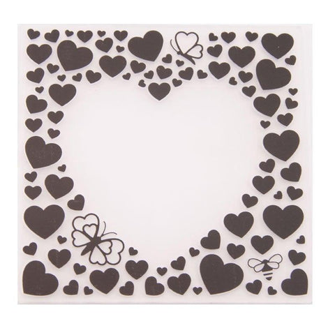 Heart Plastic Embossing Folder