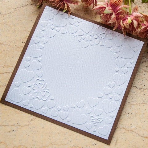 Heart Plastic Embossing Folder