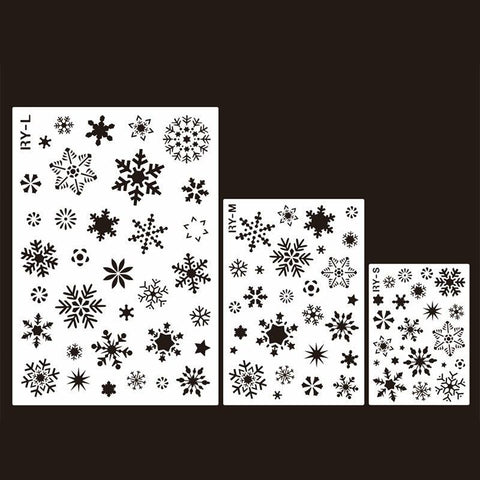 Christmas Snowflake Template Hollow Painting Template-S