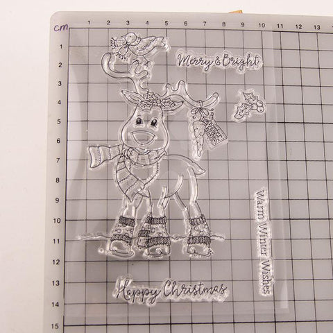 Inloveartshop Christmas Theme Cute Elk Dies with Stamps Set