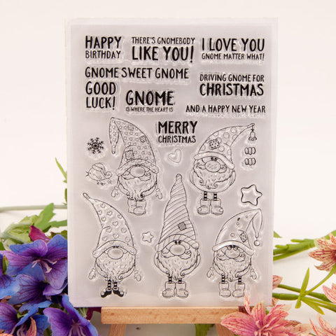 Inloveartshop Lovely Gnome Christmas Theme Dies with Stamps Set