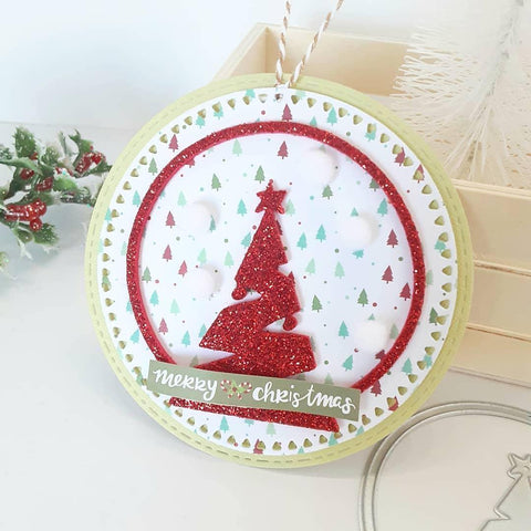 Inloveartshop Christmas Tree in Crystal Ball Cutting Dies