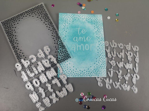 Dot Border Plastic Embossing Folder - Inlovearts