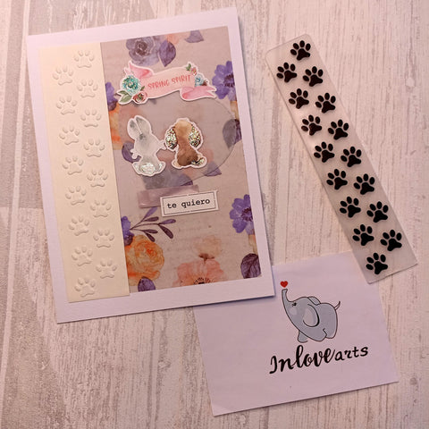 Beautiful Dogs' Footprints Emboss Folders