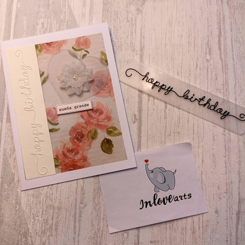 Inloveartshop Happy Birthday Scrapbooking Emboss Folders