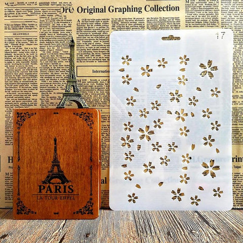 Handmade DIY Photo Album Theme Lace Ruler Hollow Painting Template